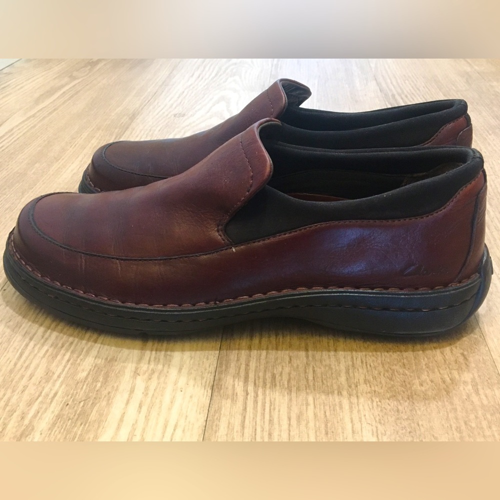 Clarks Mens Leather Loafers Slip-Ons